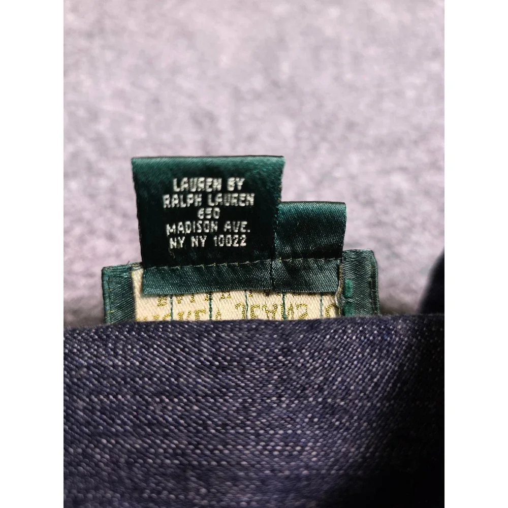 Lauren Ralph Lauren Denim Shirt Womens Medium Blue Long Sleeve Button Up Pocket - Picture 4 of 12